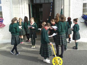 6th Class finding maths all over the school.