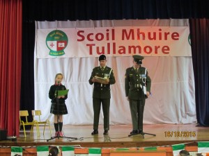 Eva reading the Proclamation