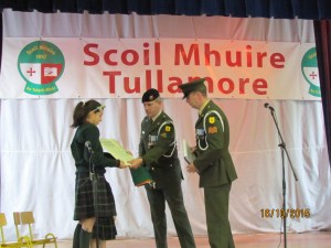 Diana receiving the Proclamation.