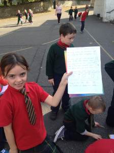 First Class working very hard at their maths.