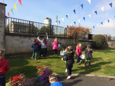 Second Class finding maths all around us.