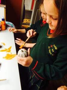 Putting on the finishing touches.